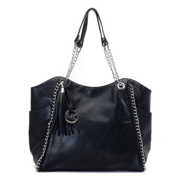 michael kors chelsea large shoulder tote svart skinn Ny Online 3togc